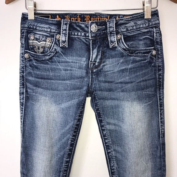 Rock Revival Vien Ankle Skinny Jeans Denim 25 fits more like 24 - Picture 8 of 11